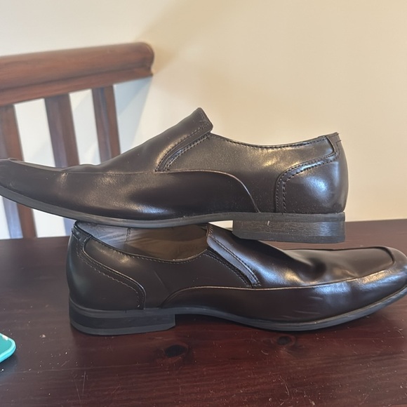 JF J. Ferrar brown leather slip on dress shoes square toe men’s size 10.5 - Picture 8 of 14